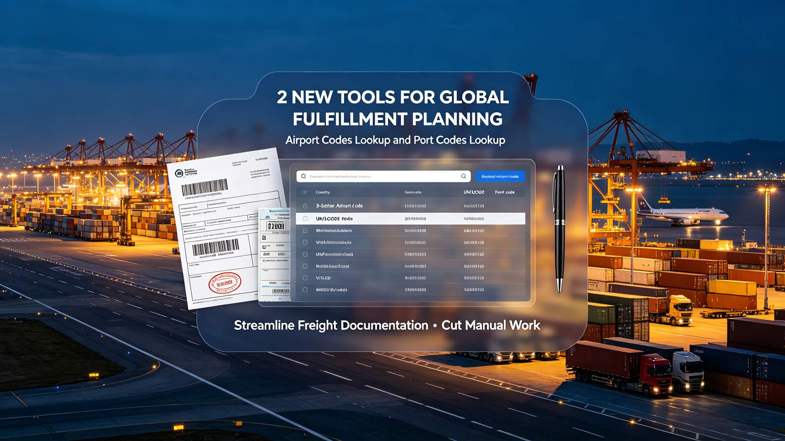 Built‑In Airport & Port Code Lookup Tools Released for Freight Documentation